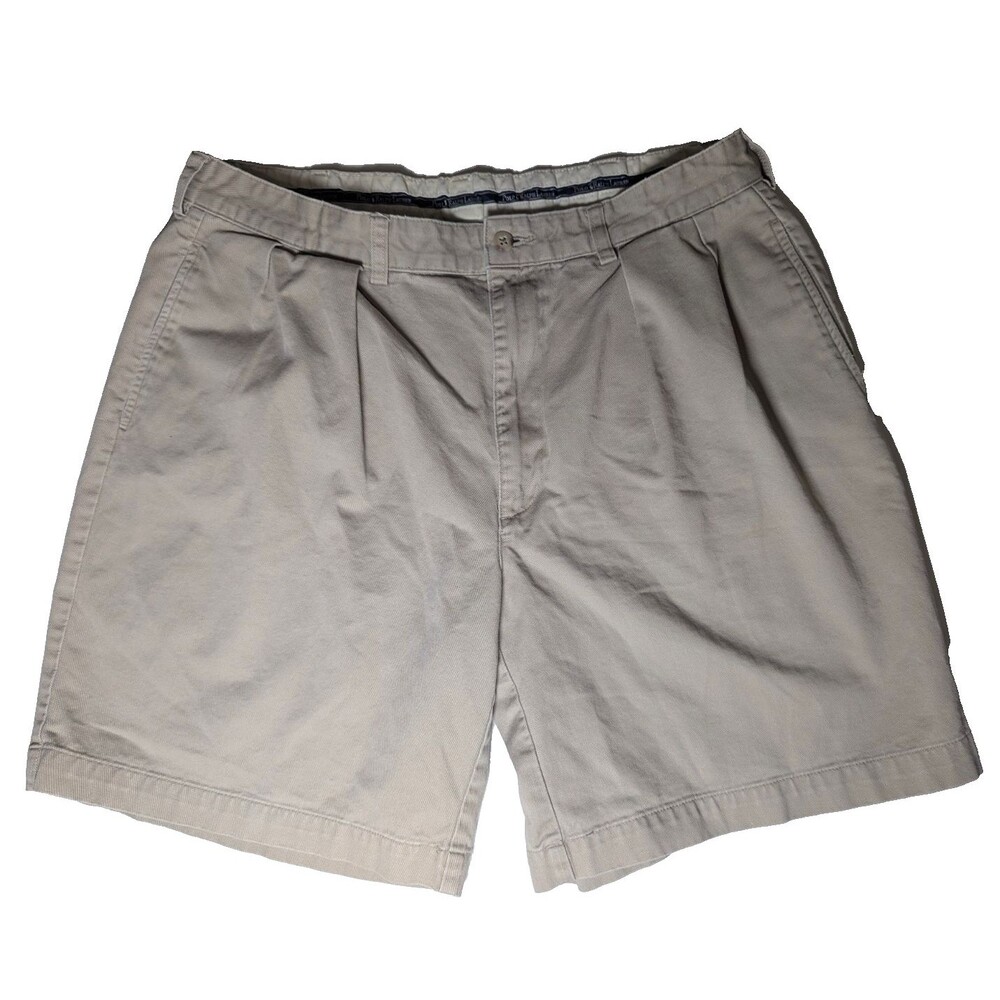 Vtg Polo Ralph Lauren Pleated Chino Shorts Mens 36 (Fits 35) Khaki 8.5" Inseam